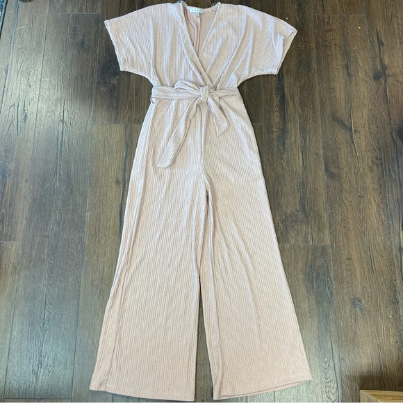 HYFVE pink crinkle jumpsuit SZ SM - Picture 4 of 6